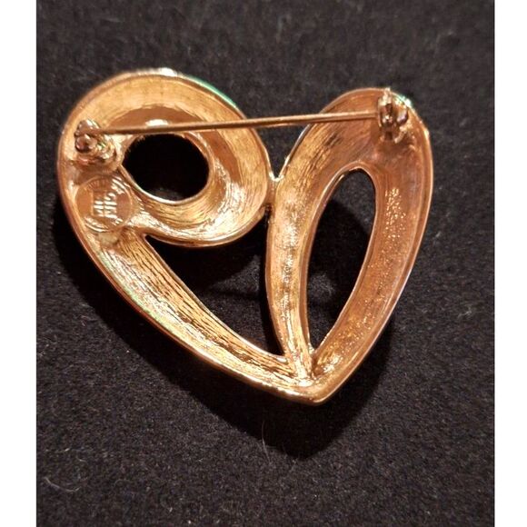 Givenchy Ladies Open Heart Brooch Pin - Picture 6 of 10